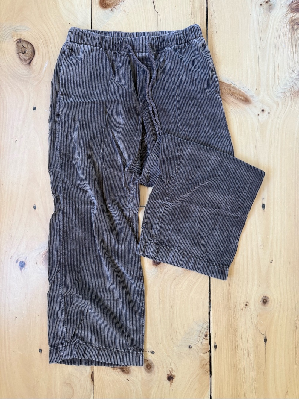 American Eagle Outfitters Men's Corduroy Drawstring Pants - Dark Brown